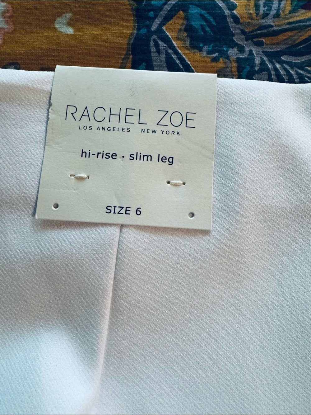 Rachel Zoe high rise slim leg white pull on pants NWT